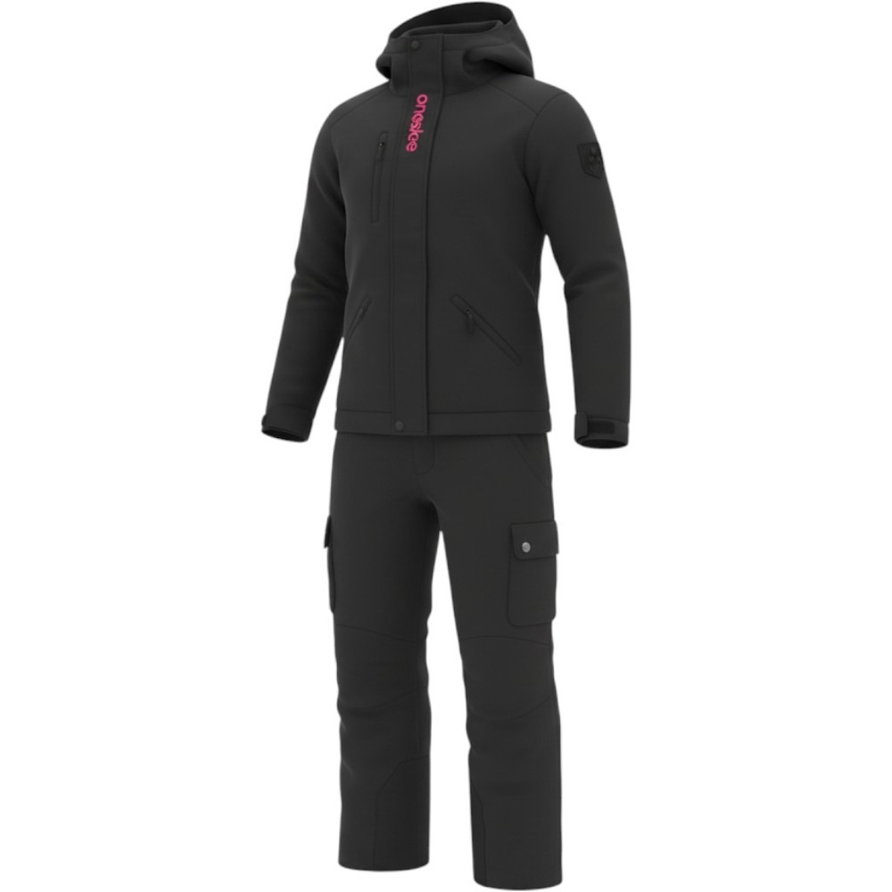 Oneskee Mark VI Womens Ski Suit Black Recycled Nylon Insulated One Piece S/M Lng